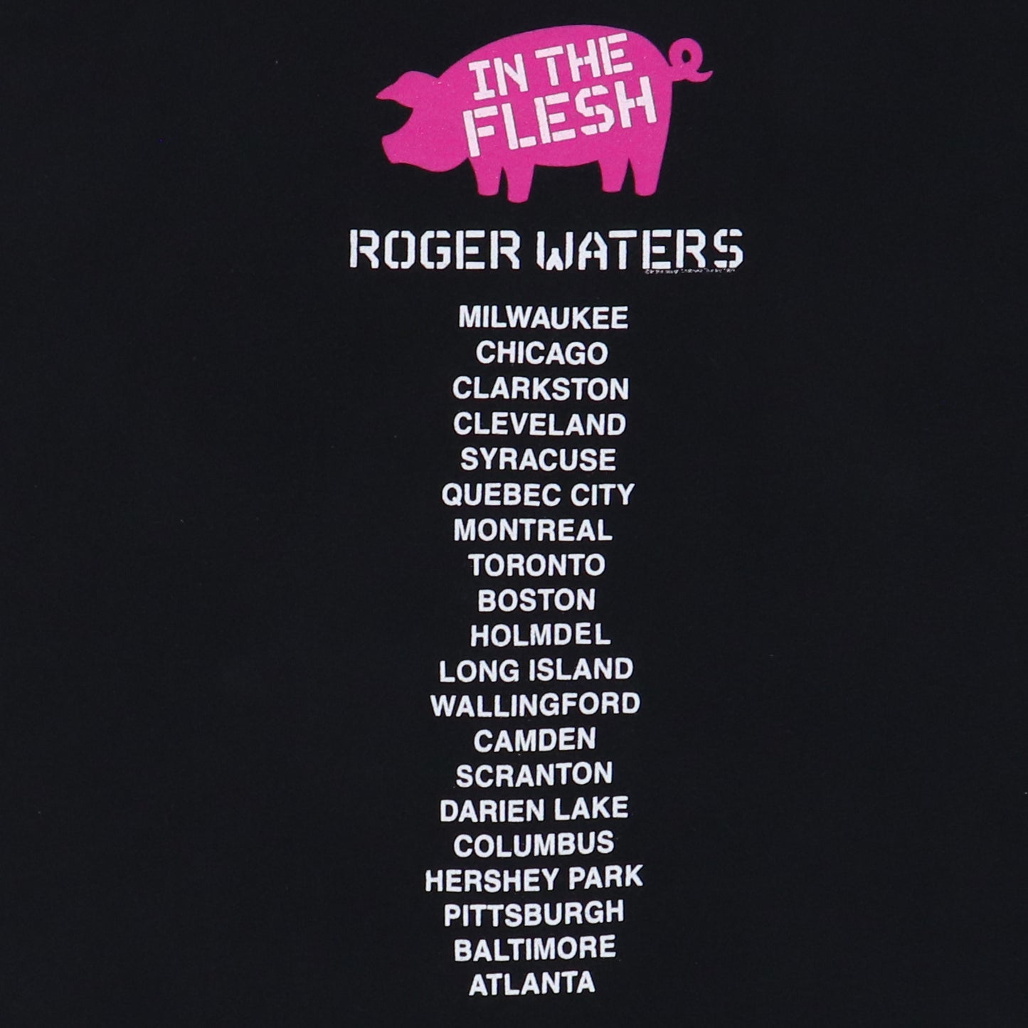 1999 Rogers Waters In The Flesh Tour Shirt