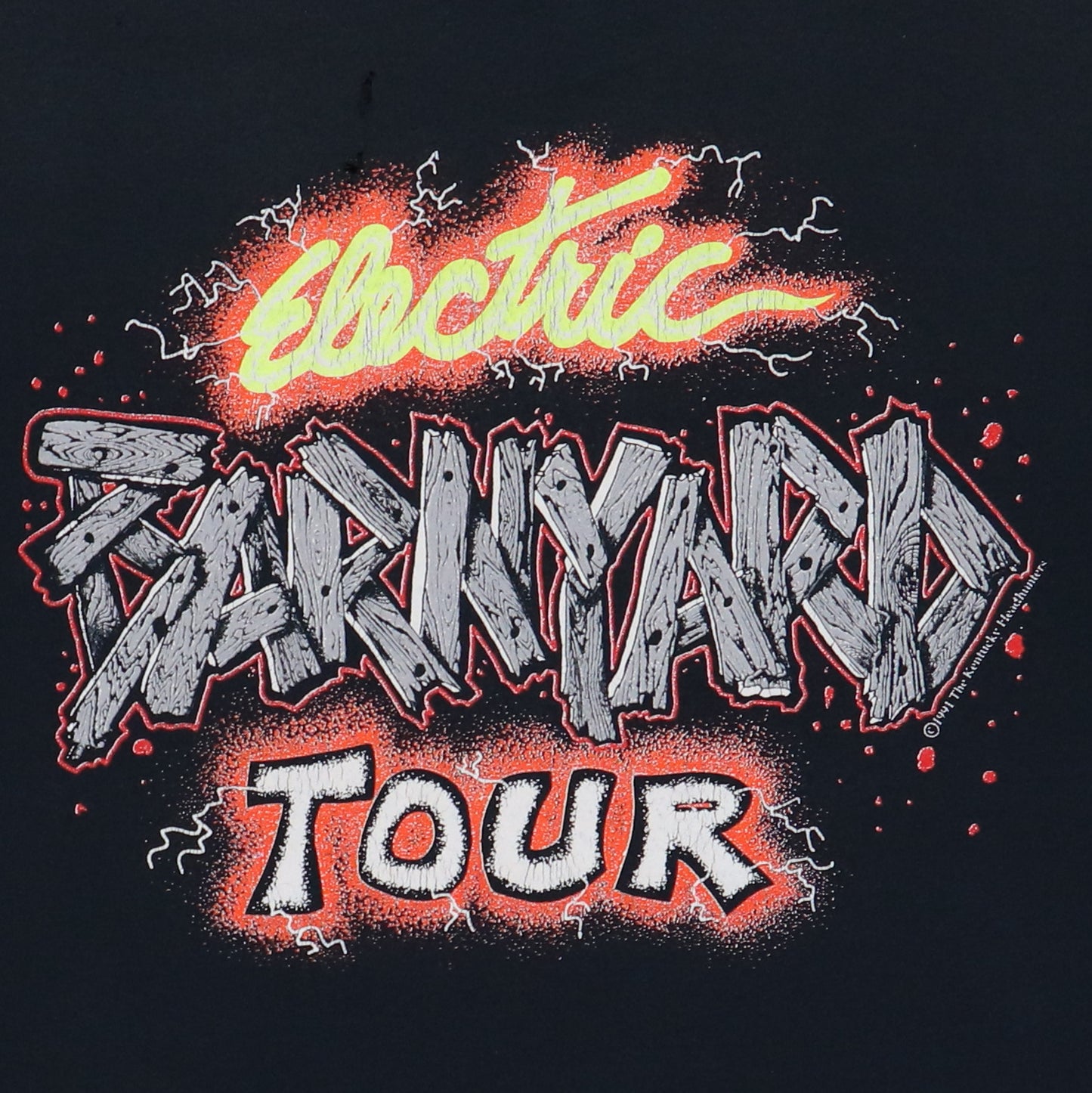 1991 Kentucky Headhunters Electric Barnyard Tour Shirt WyCo Vintage