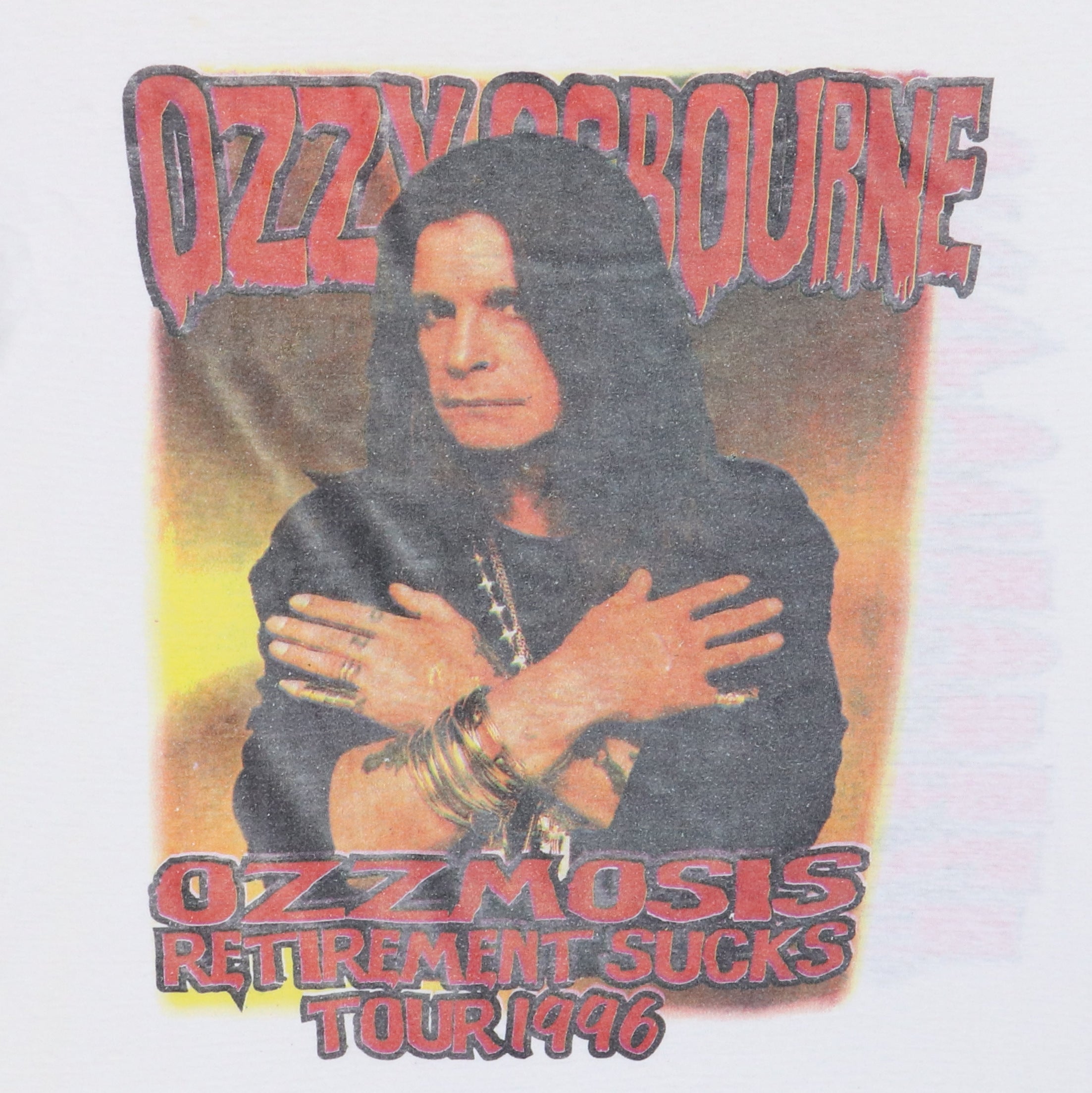 Vintage Ozzy top Osbourne Retirement Sucks Concert shirt 1996