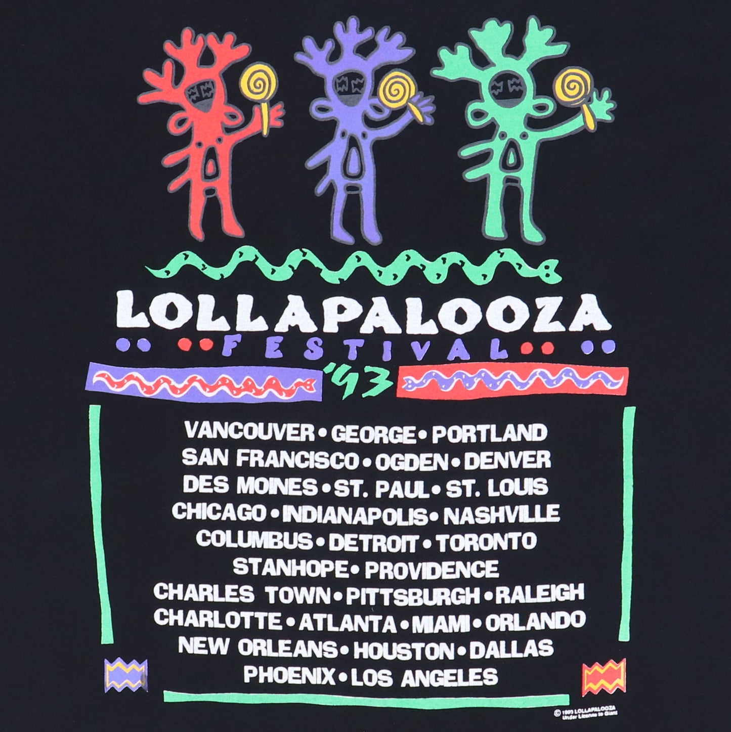 1993 Lollapalooza Festival Tour Shirt