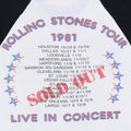 1981 Rolling Stones Tour Jersey Shirt