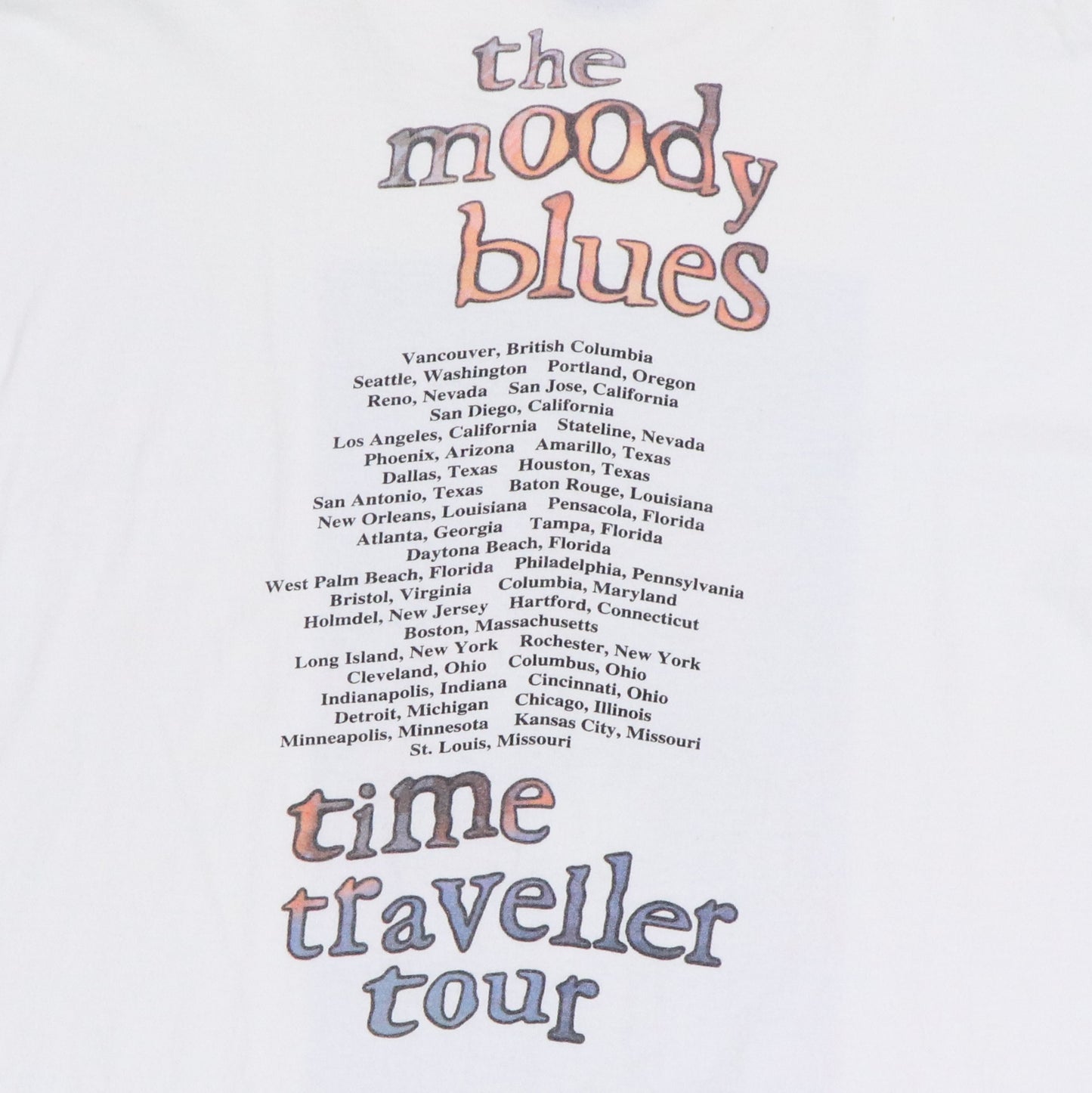 1995 Moody Blues Time Traveller Tour Shirt