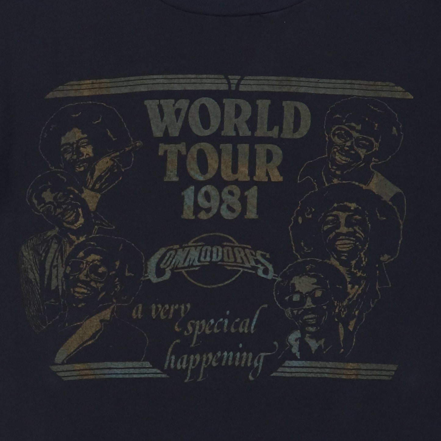 1981 Commodores In The Pocket World Tour Shirt