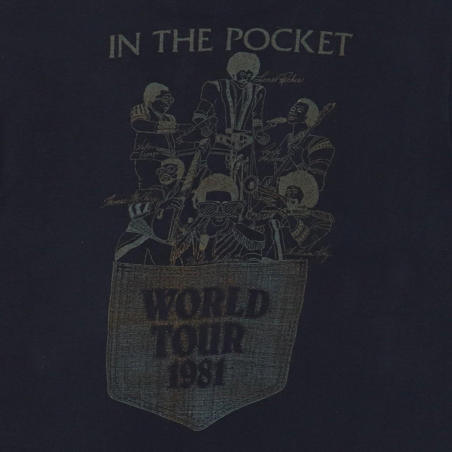 1981 Commodores In The Pocket World Tour Shirt