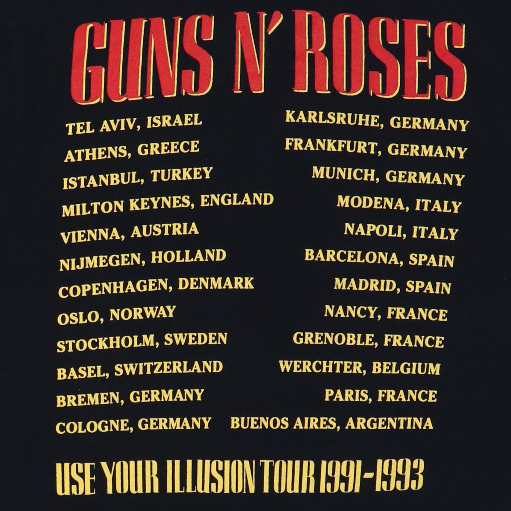 1992 Guns N Roses Bad Apple Tour Shirt – WyCo Vintage