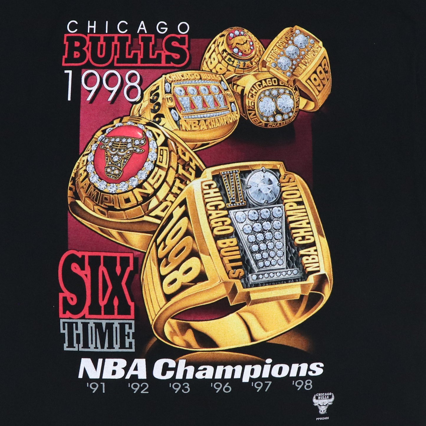 1998 Chicago Bulls Championship Rings Shirt