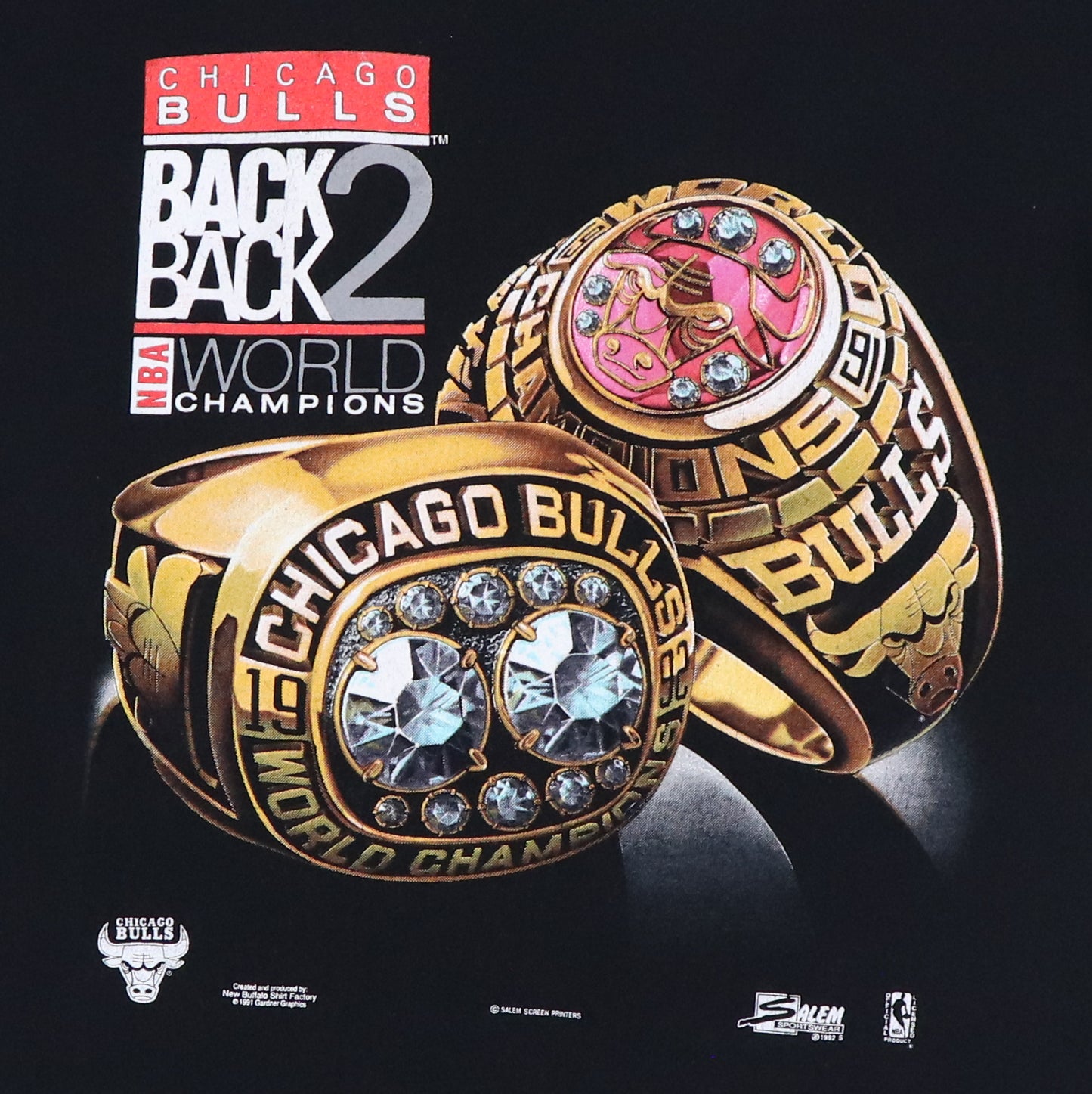 1991 Chicago Bulls Back To Back Champions Shirt