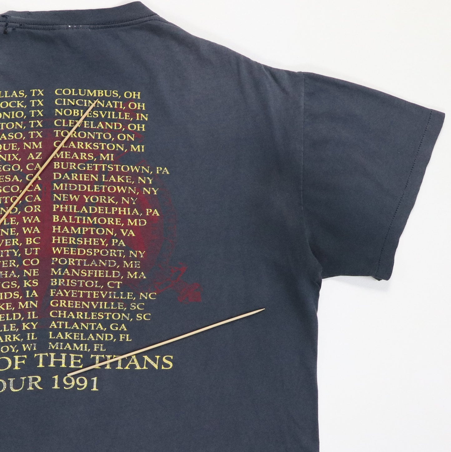 1991 Slayer Clash Of The Titans World Tour Shirt