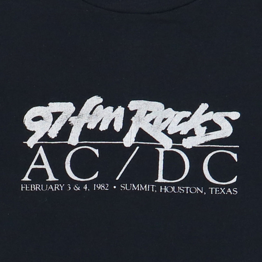 1982 Acdc Houston Texas Concert Shirt Wyco Vintage 