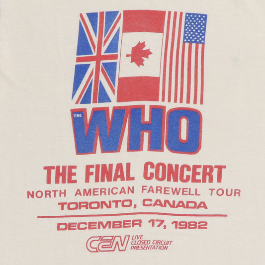 1982 The Who Final Concert Shirt