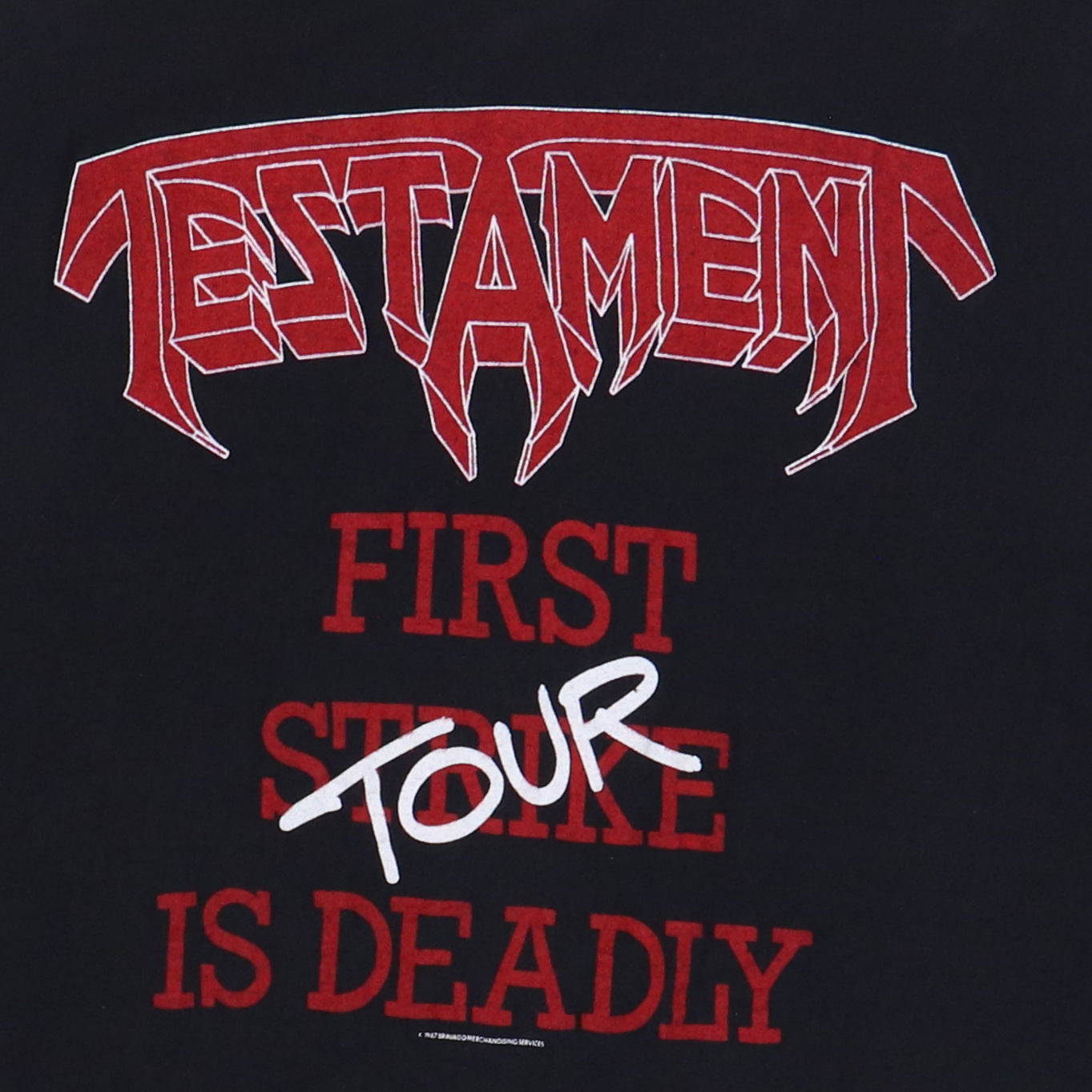 1987 Testament First Strike Tour Shirt