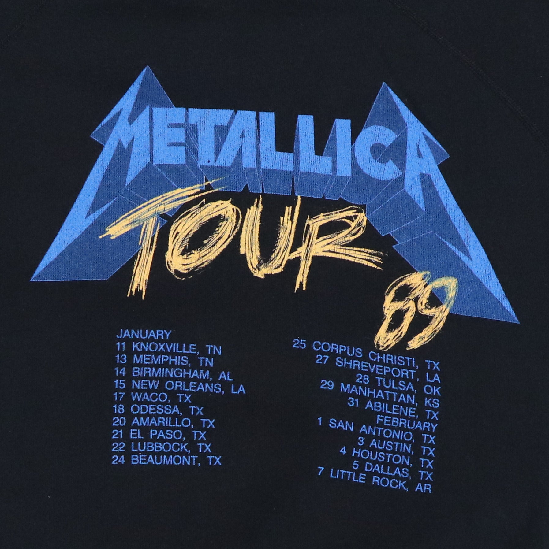 Metallica and justice for all tour 88-99 store