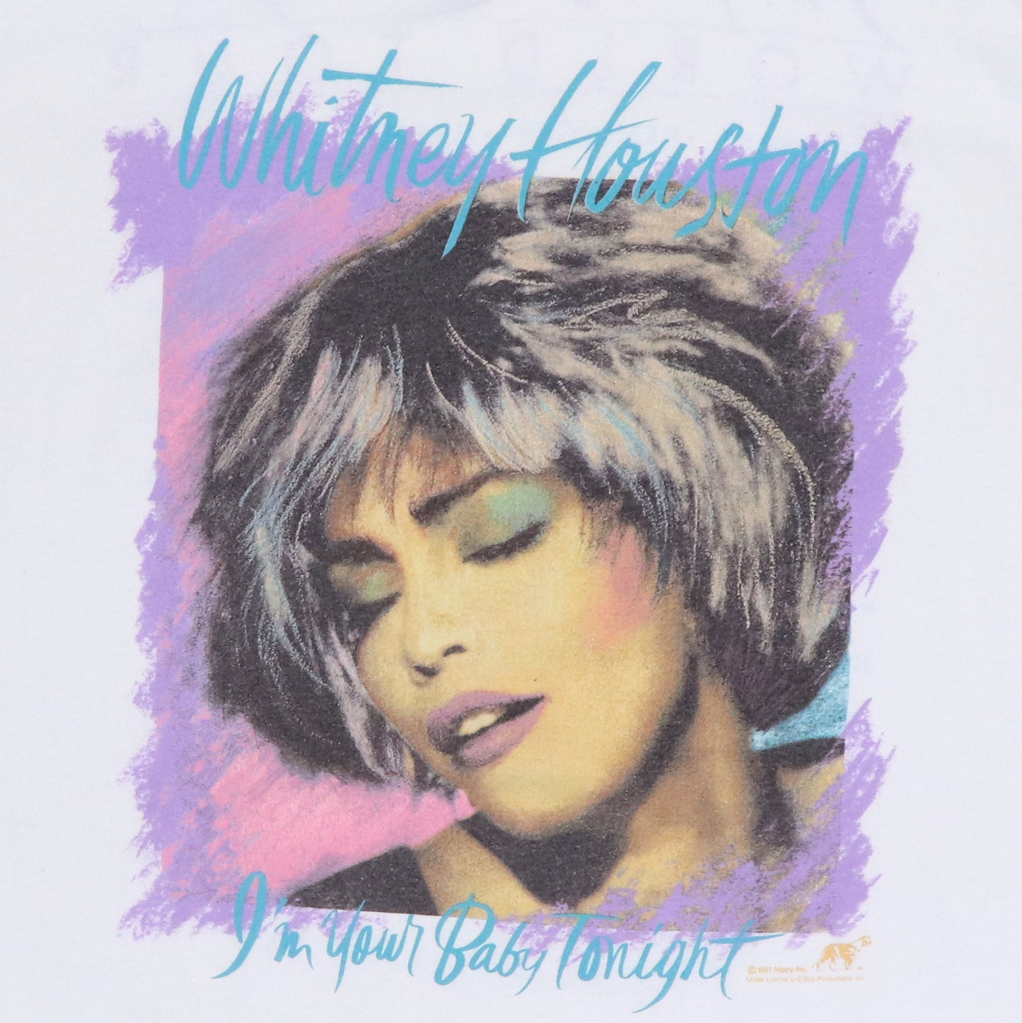 1991 Whitney Houston I'm Your Baby Tonight Tour Shirt