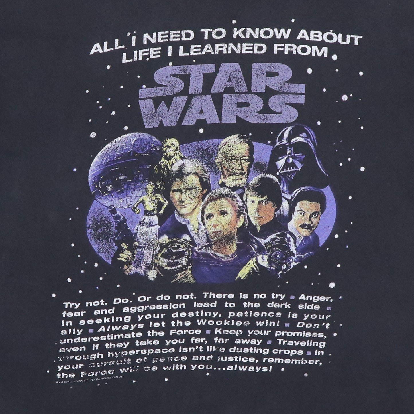 1998 All I Need To Know Star Wars Shirt