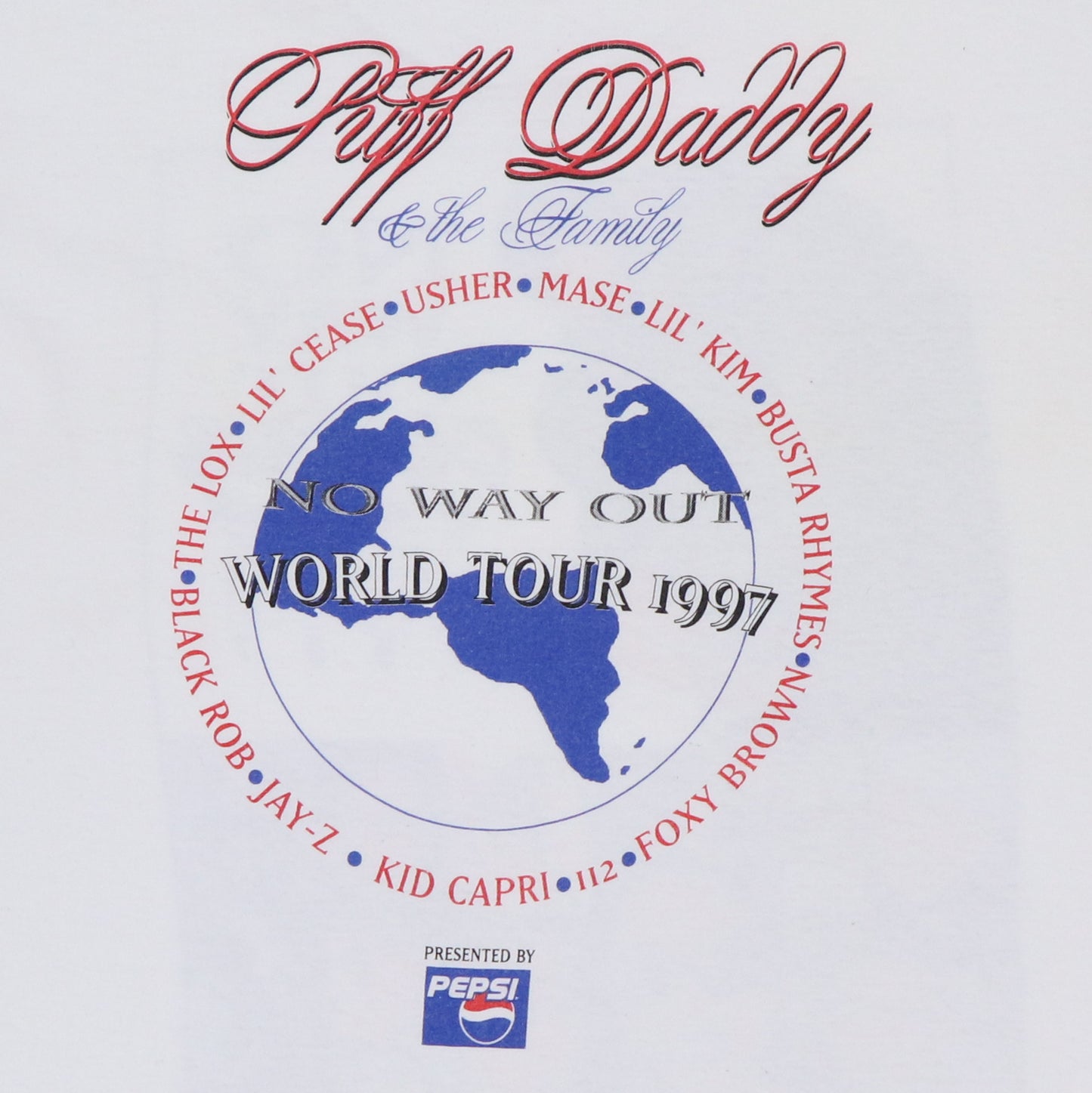 1997 Puff Daddy & The Family No Way Out Tour Shirt