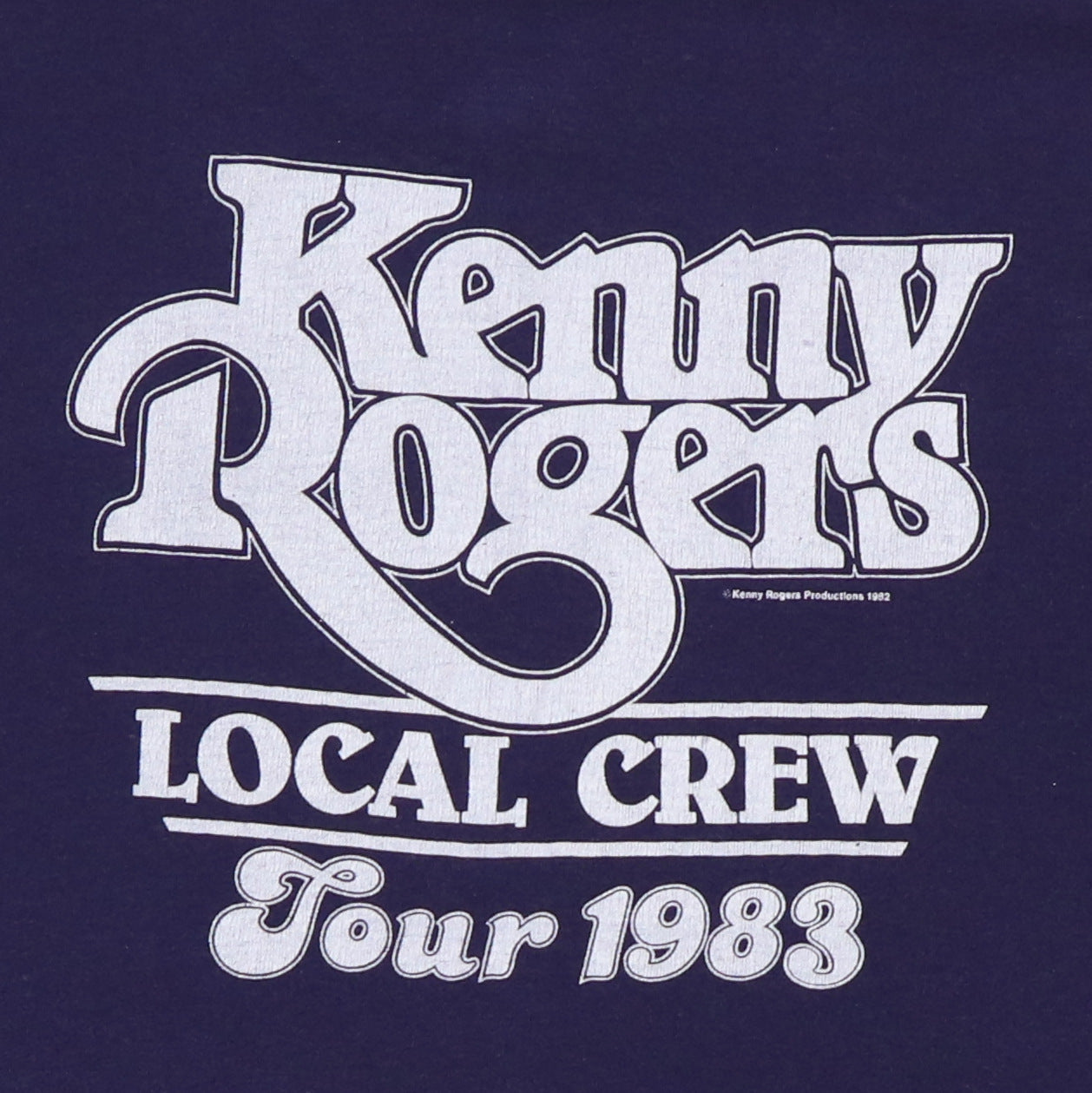 1983 Kenny Rogers Local Crew Tour Shirt