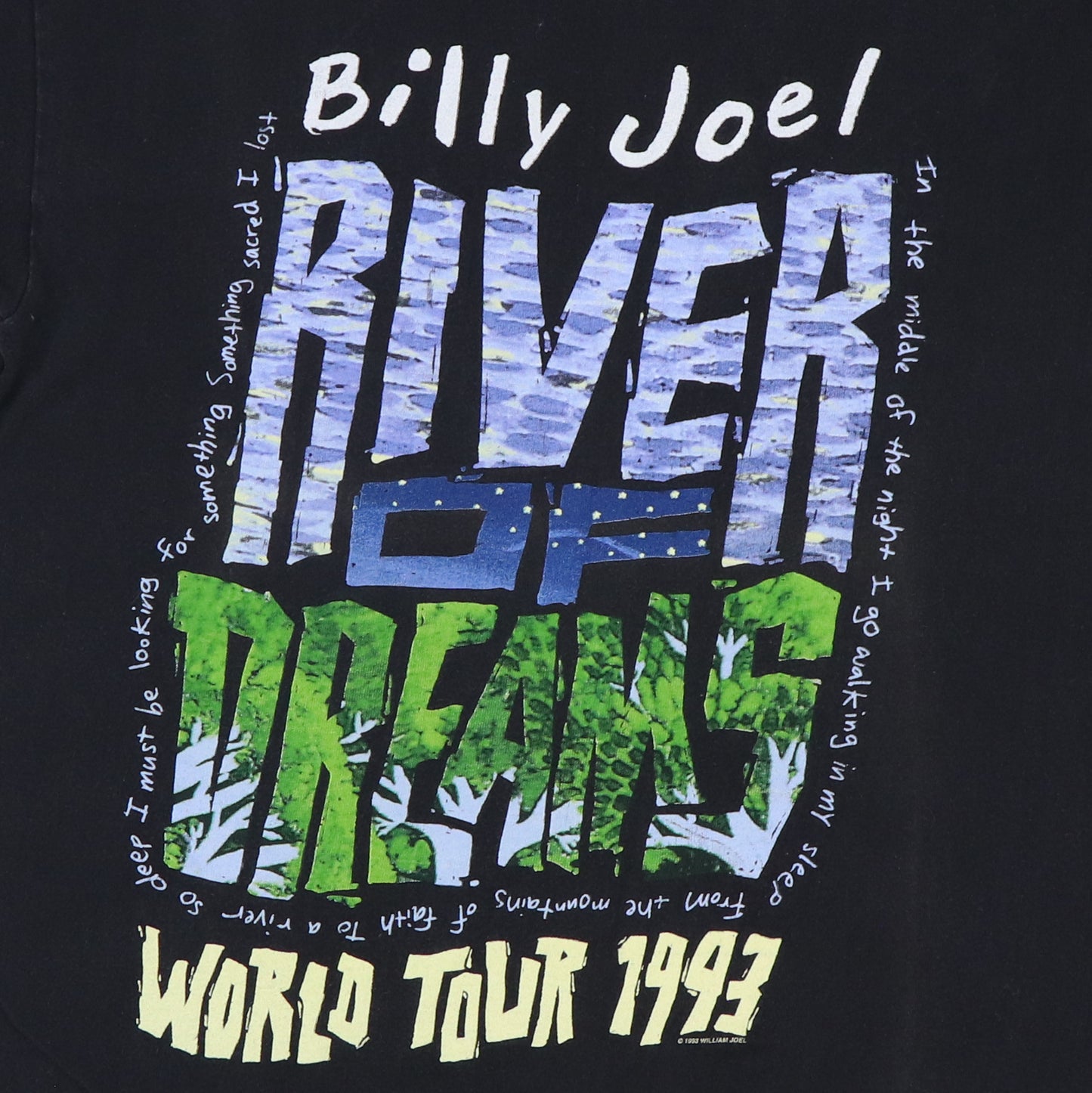 1993 Billy Joel River Of Dreams Shirt