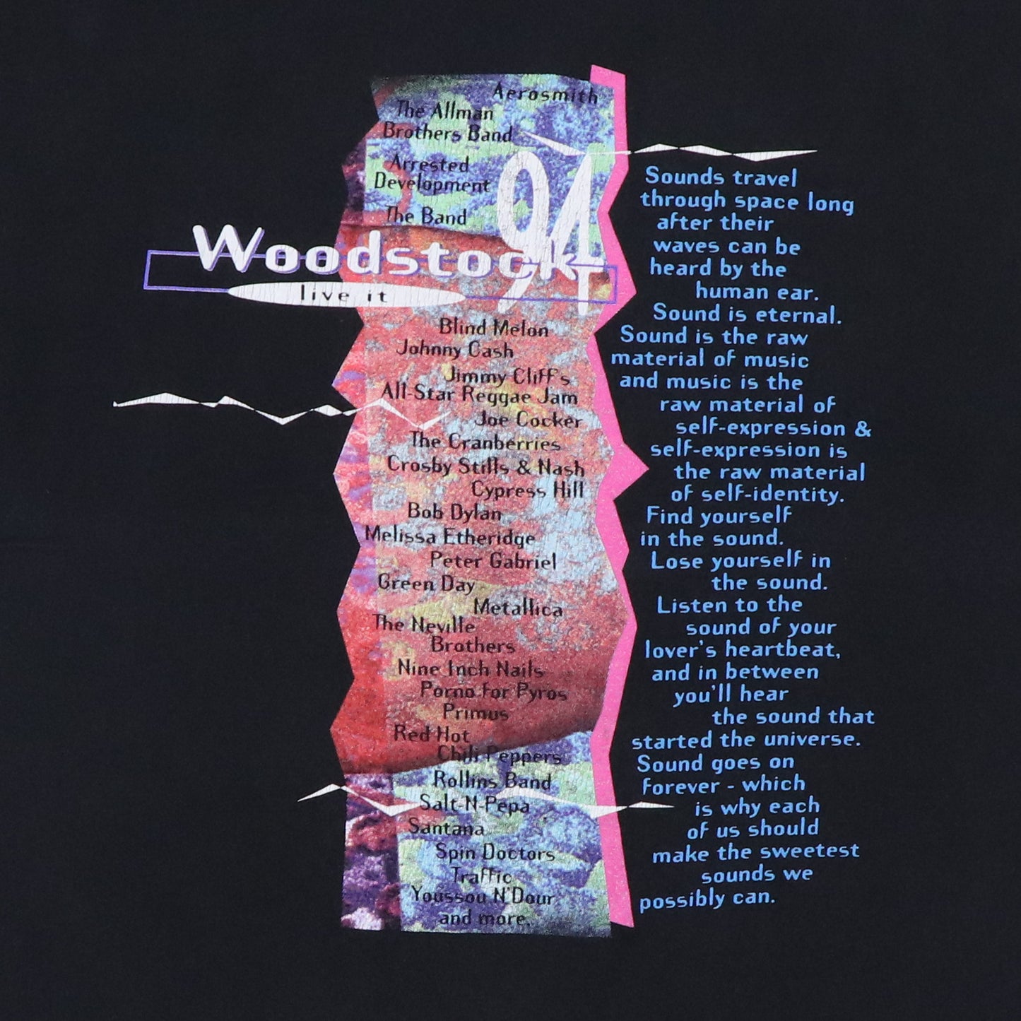 1994 Woodstock Live It Love It Shirt