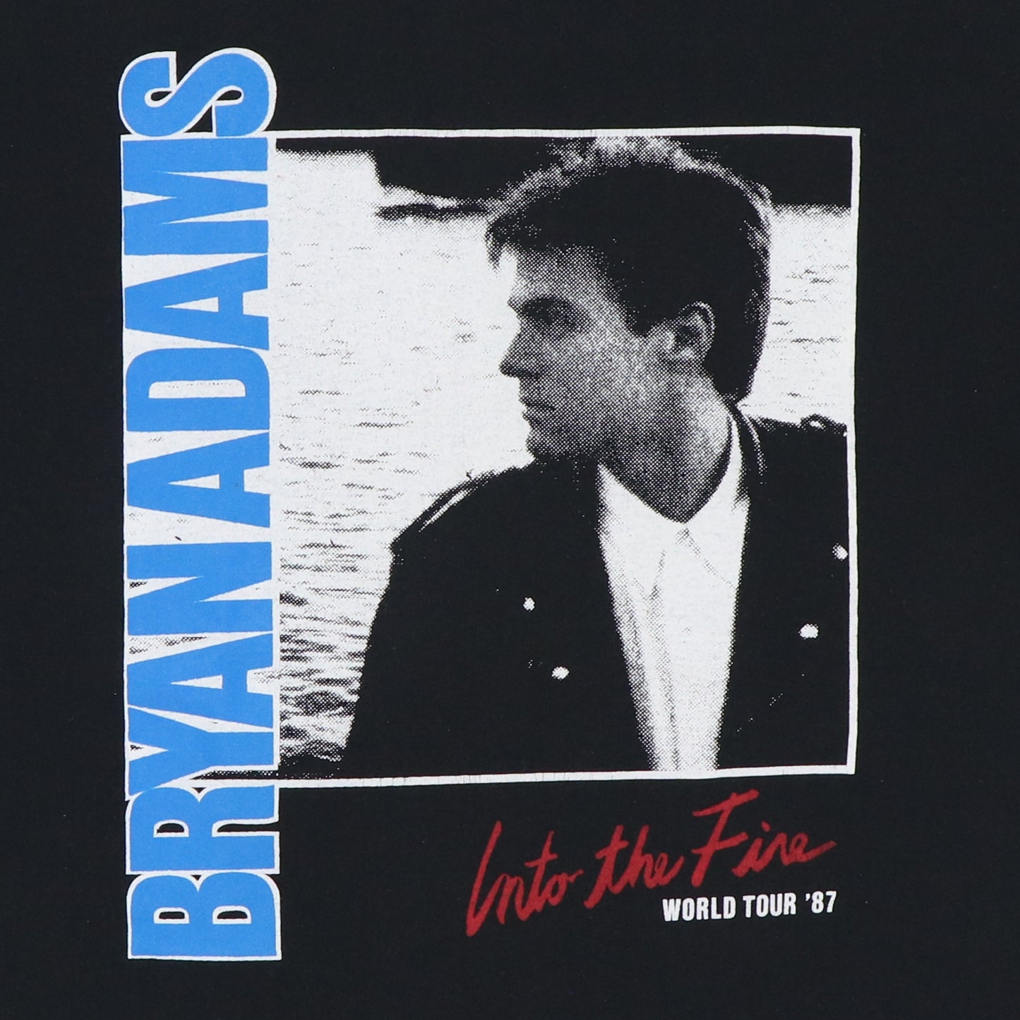 1987 Bryan Adams Into The Fire World Tour Shirt