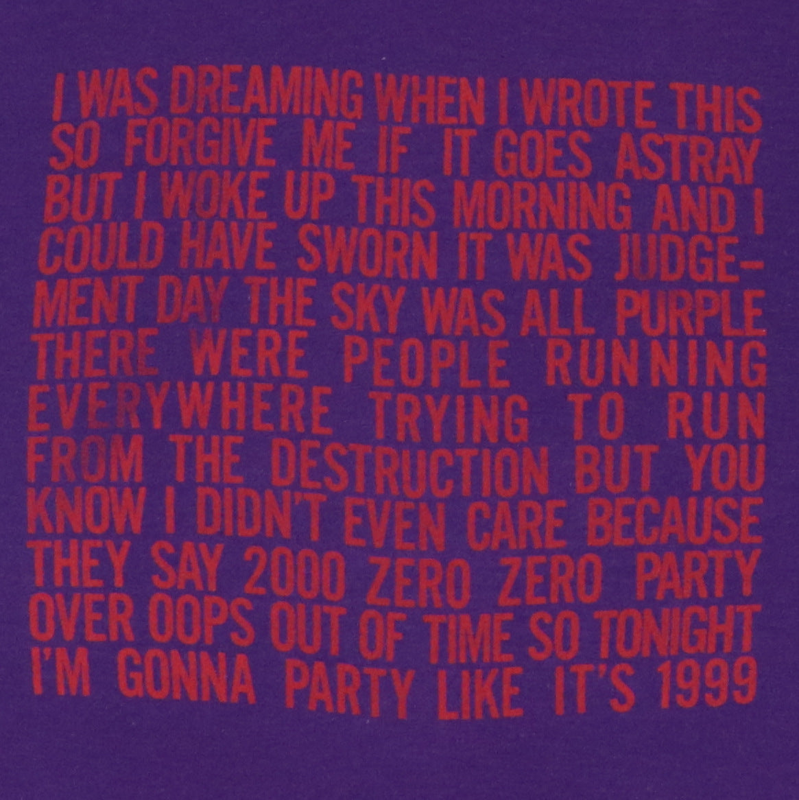 1982 Prince 1999 Shirt