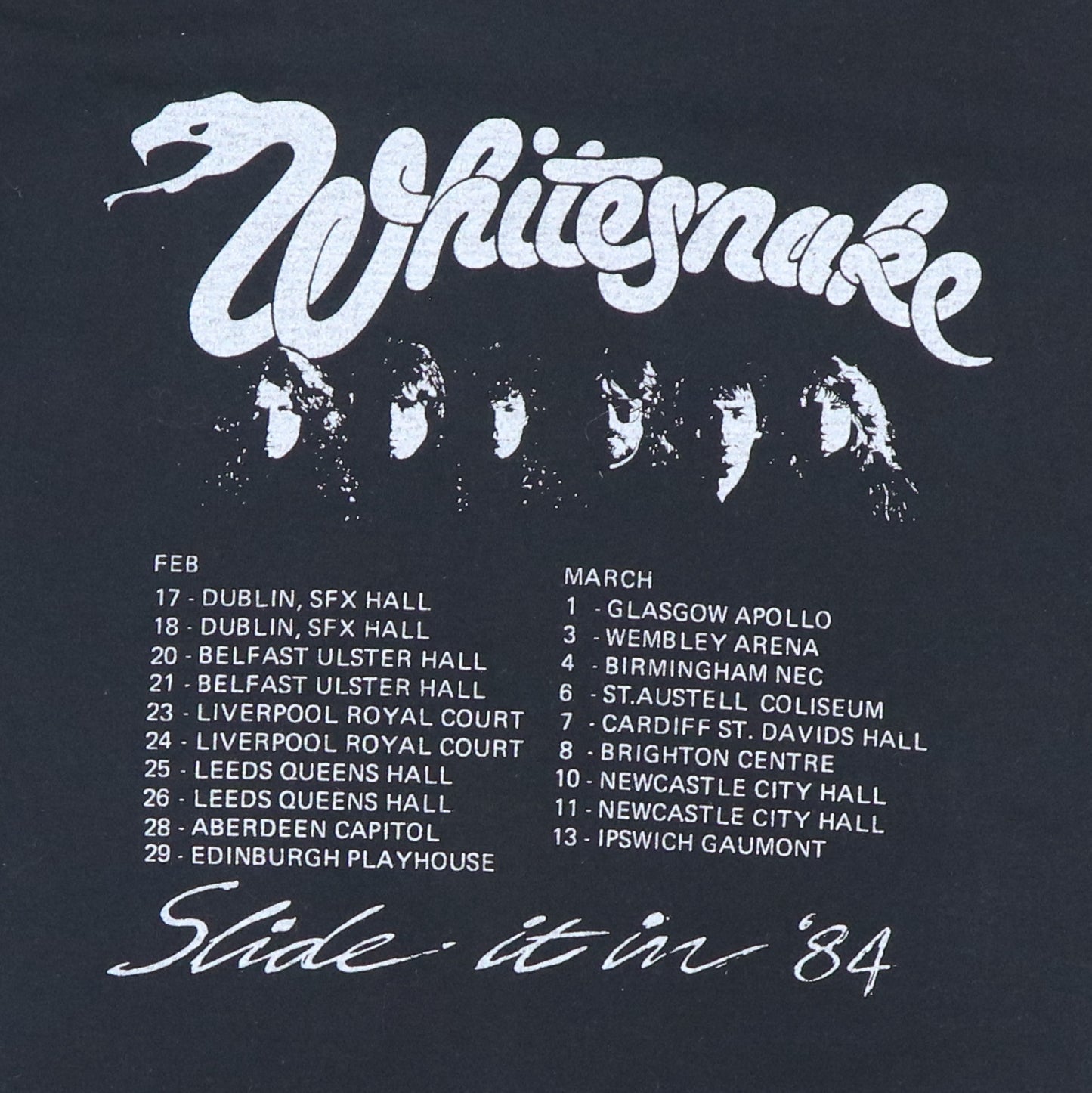 1984 Whitesnake Slide It In Tour Shirt