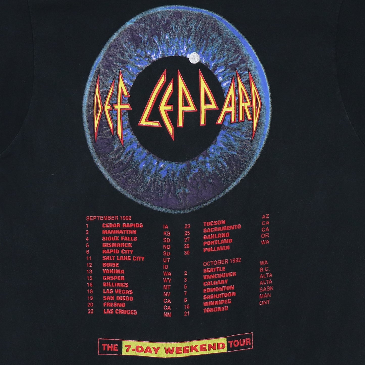 1992 Def Leppard Adrenalize Tour Shirt