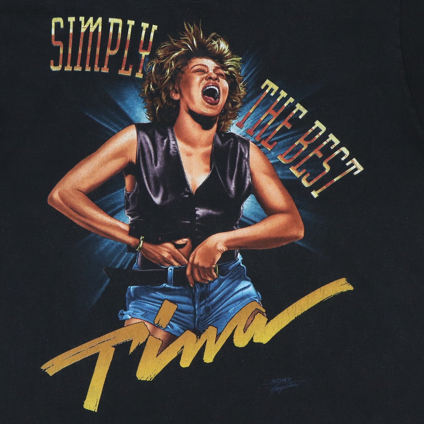 Tina Turner Simply The Best Shirt Small Oversized Official Vintage Black  New