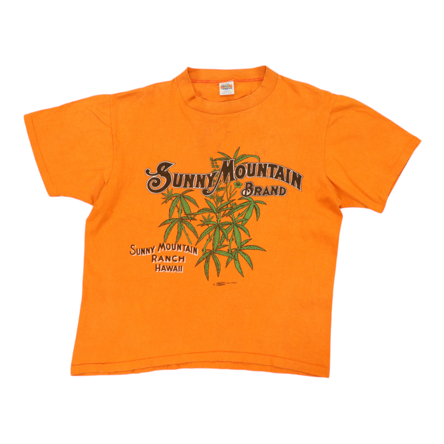 1974 Sunny Mountain Hawaii Brand Marijuana Shirt