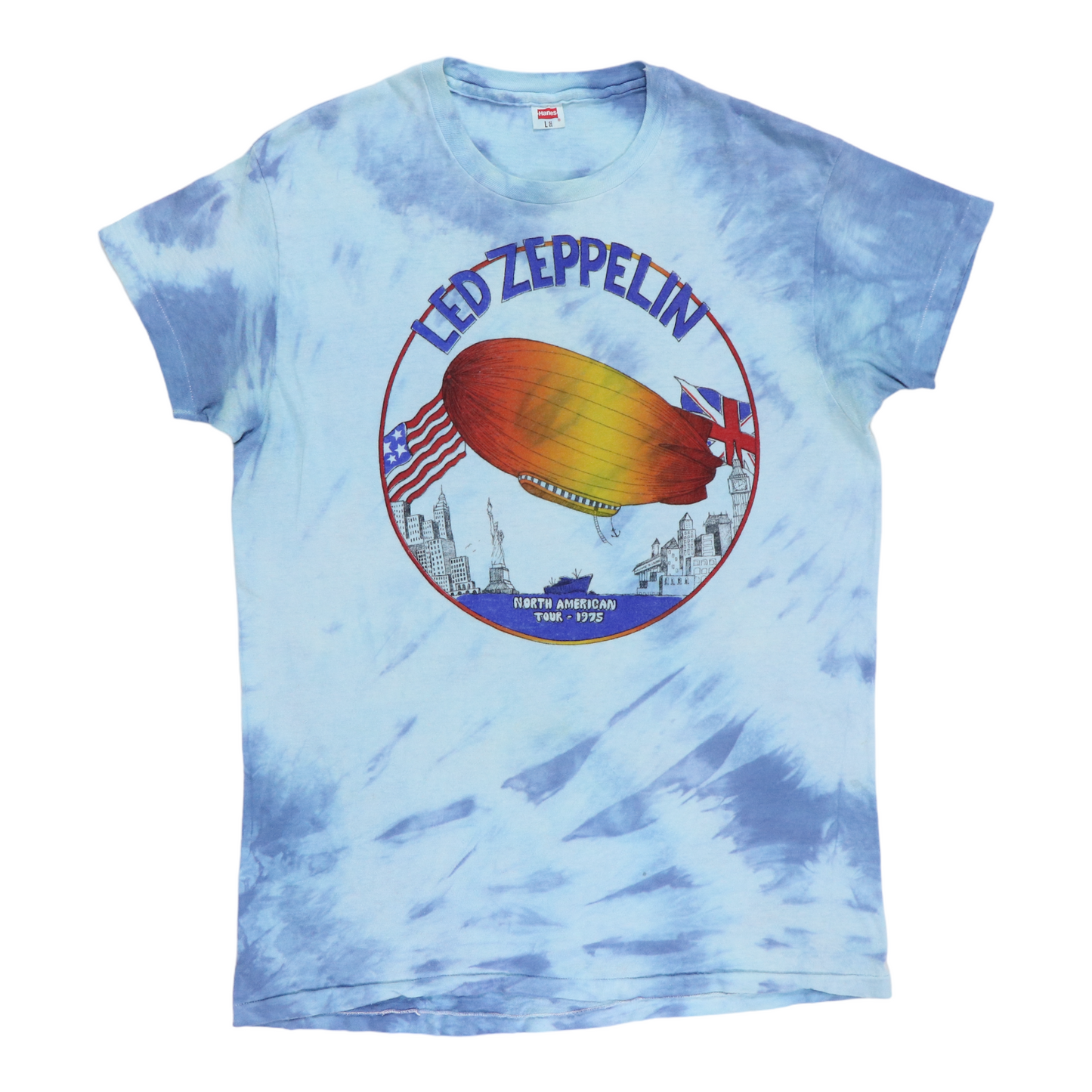 1975 Led Zeppelin Tour Tie Dye Shirt