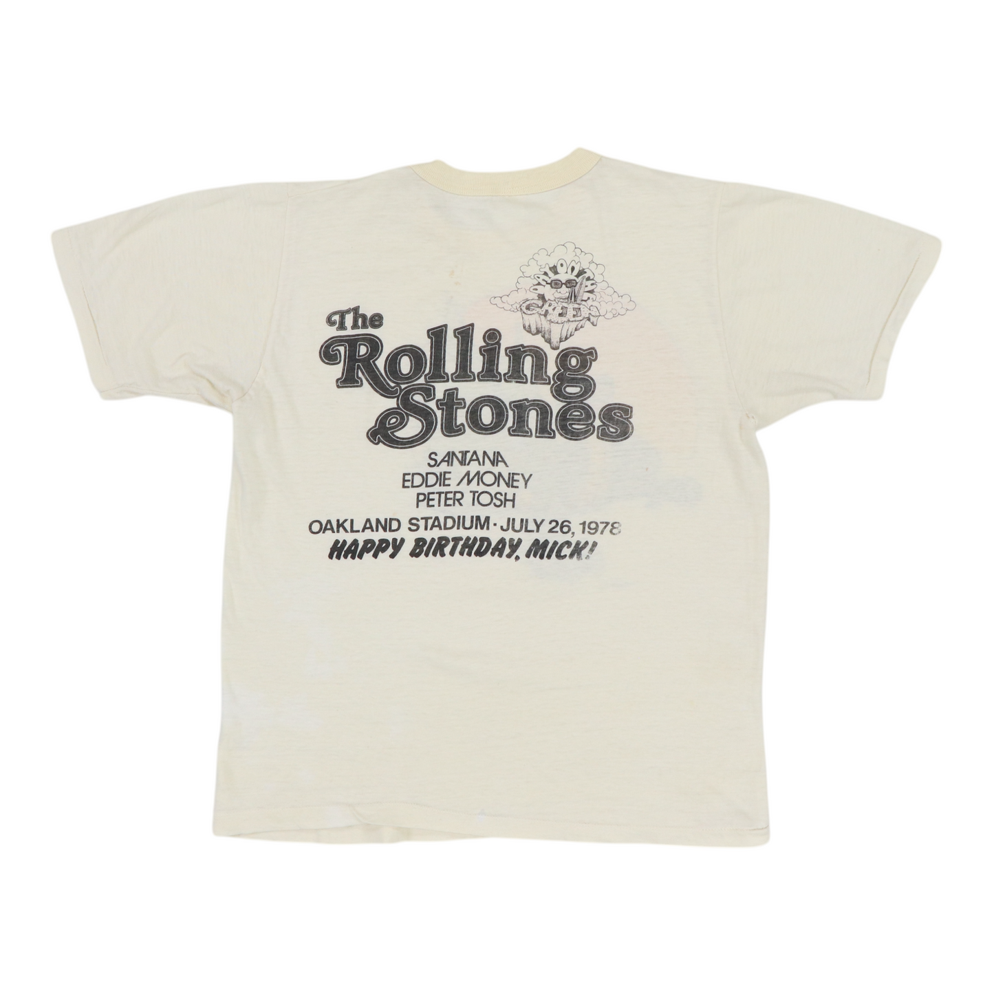 1978 Rolling Stones Happy Birthday Mick Concert Shirt