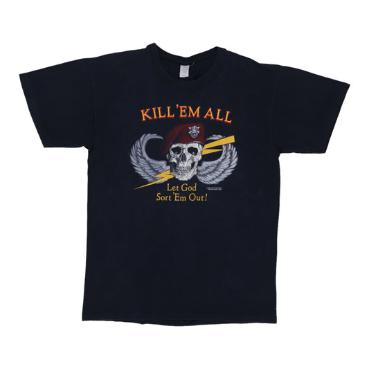 1980s Kill Em All Let God Sort Em Out Shirt