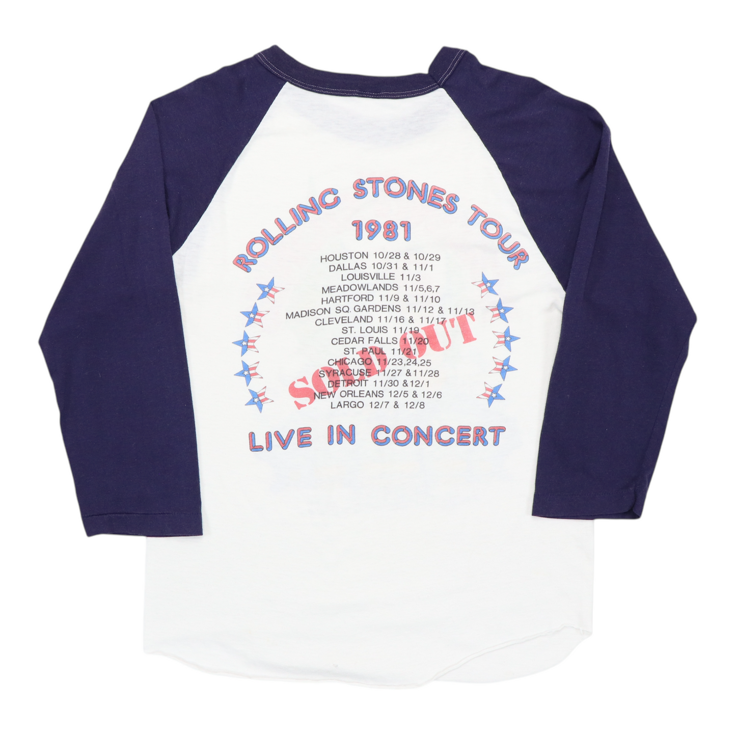 1981 Rolling Stones Tour Jersey Shirt