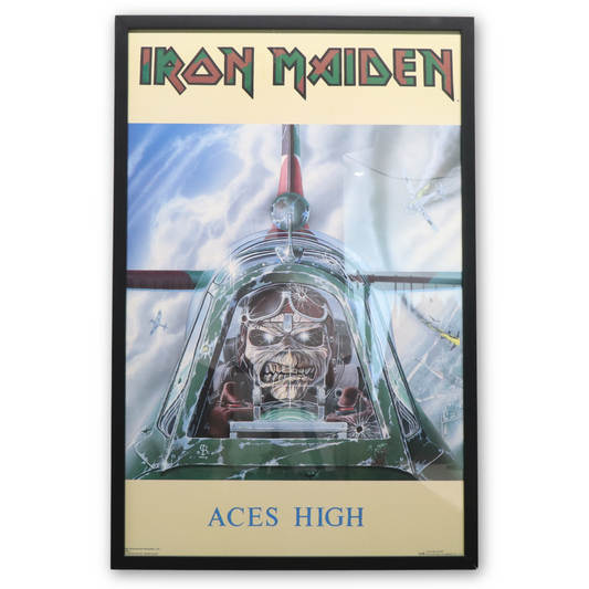 1985 Iron Maiden Powerslave Aces High Poster