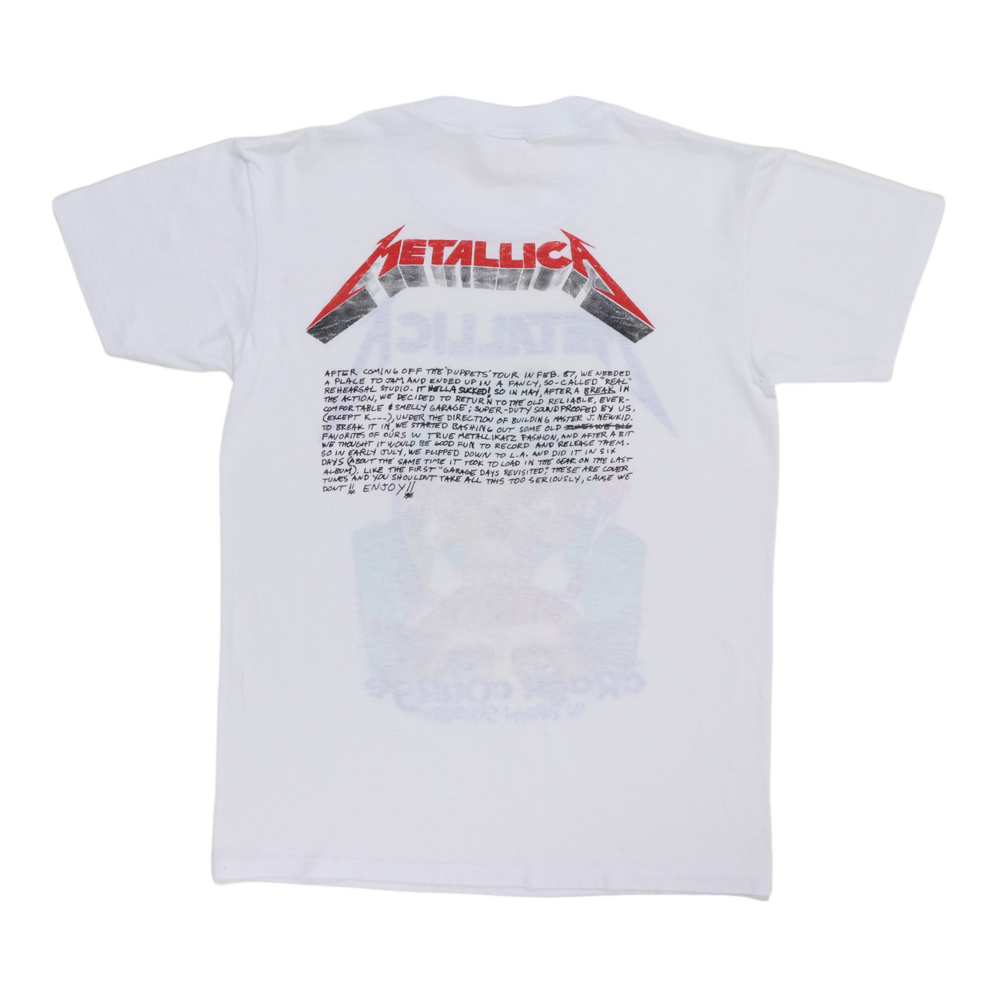 1987 Metallica Crash Course In Brain Surgery Shirt