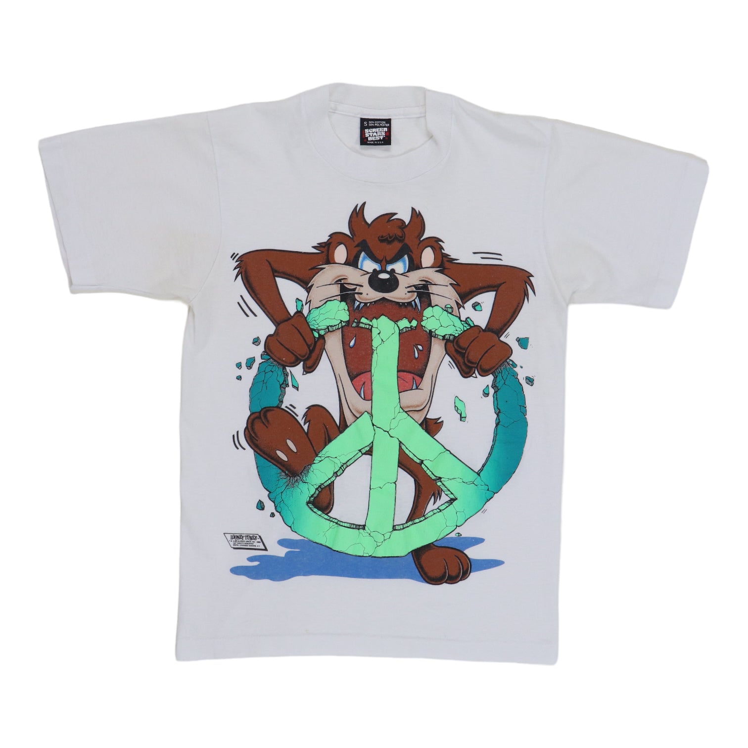 1989 Tazmanian Devil Peace Warner Brothers Shirt – WyCo Vintage