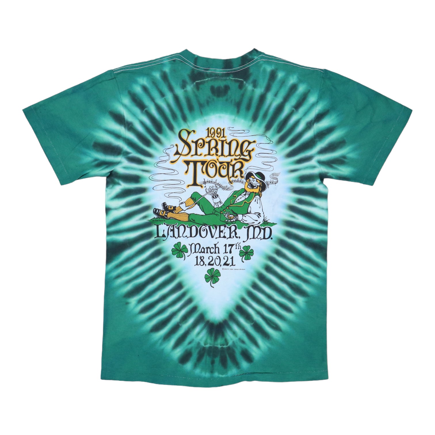 Vintage 1991 Grateful hot Dead St Patrick’s Day Spring Tour Tee Sz XL B11