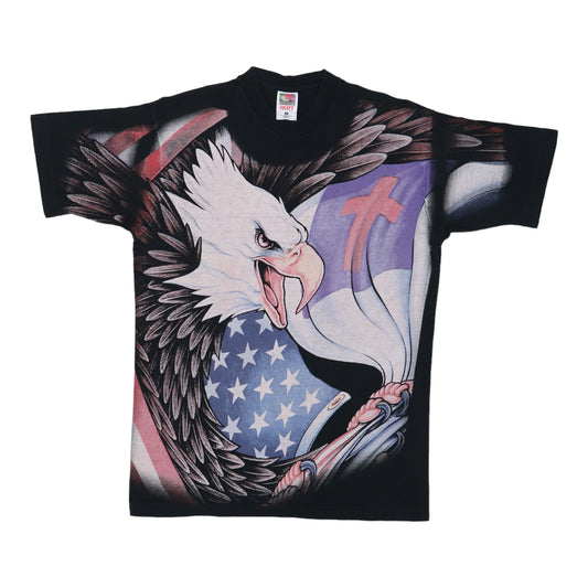 1990s Bald Eagle God In America Shirt