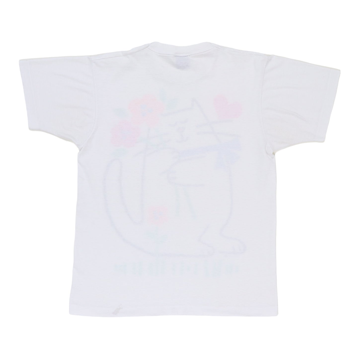 1991 Cat Hugging Flowers Shirt