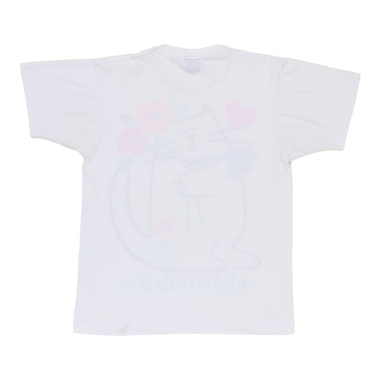 1991 Cat Hugging Flowers Shirt