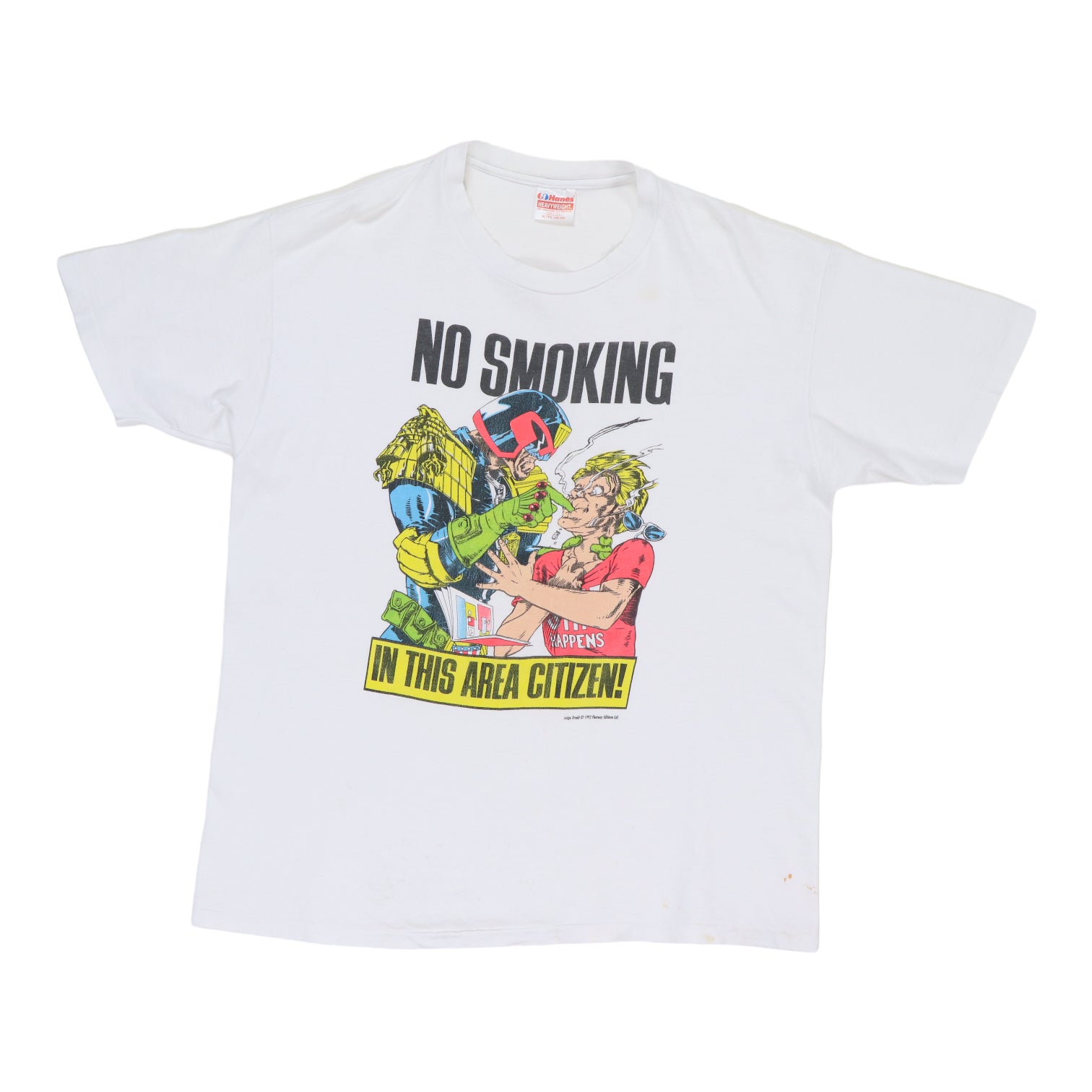 Vintage 1992 Judge Dredd No Smoking Shirt