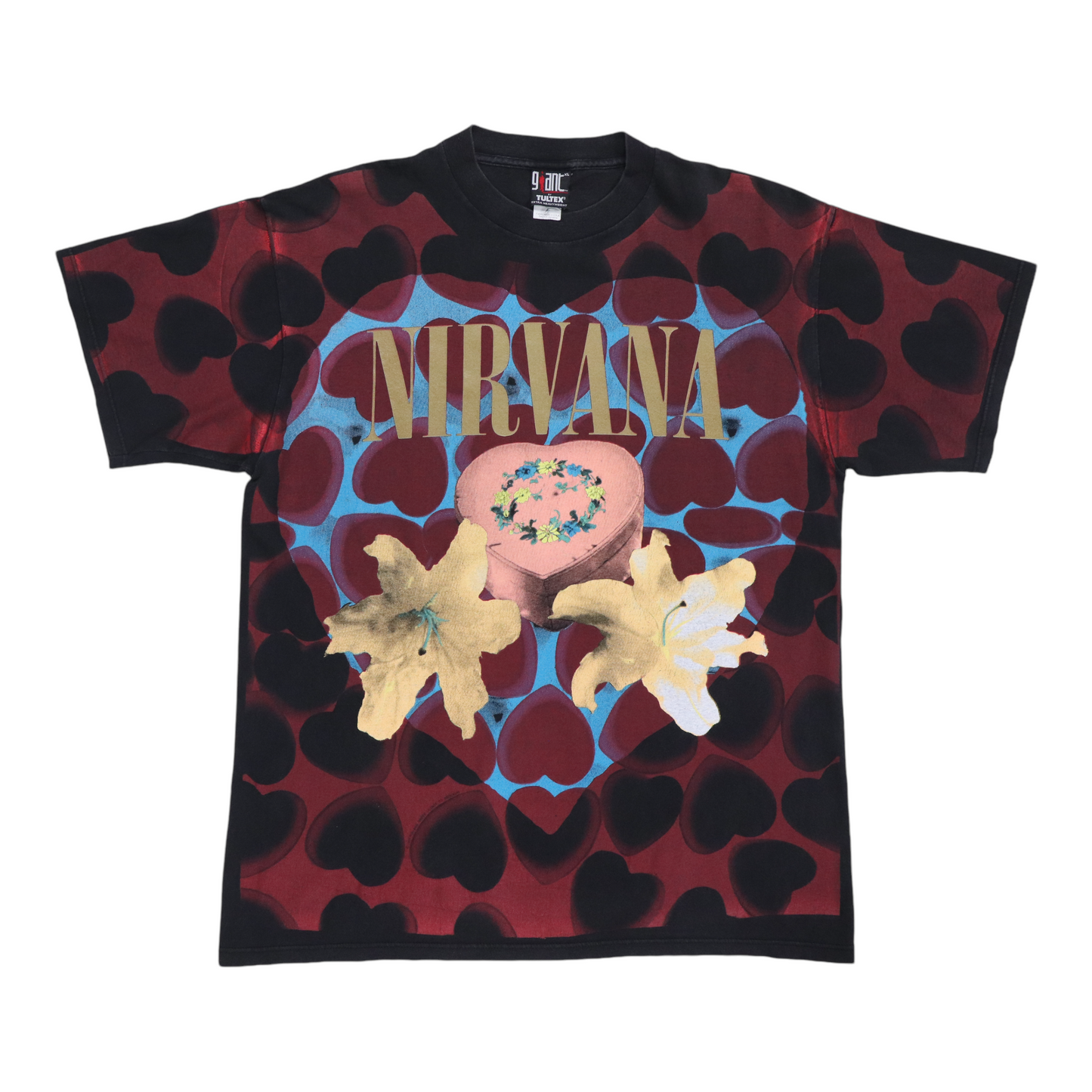 1993 Nirvana Heart Shape Box All Over Print Shirt