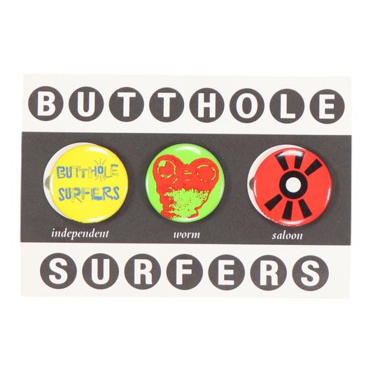 1993 Butthole Surfers Independent Worm Saloon Promo Button Set