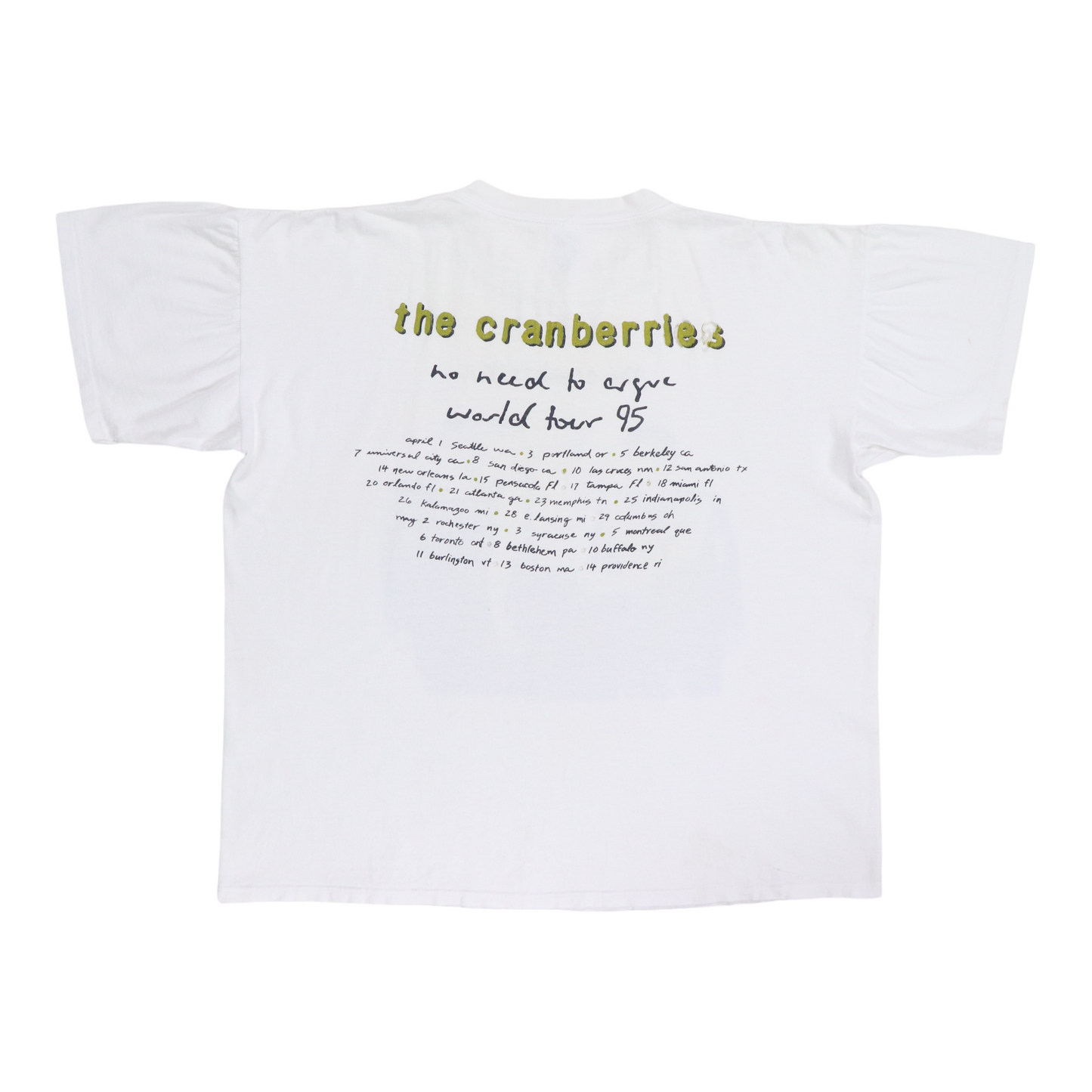 1994 The Cranberries No Need To Argue Tour Shirt