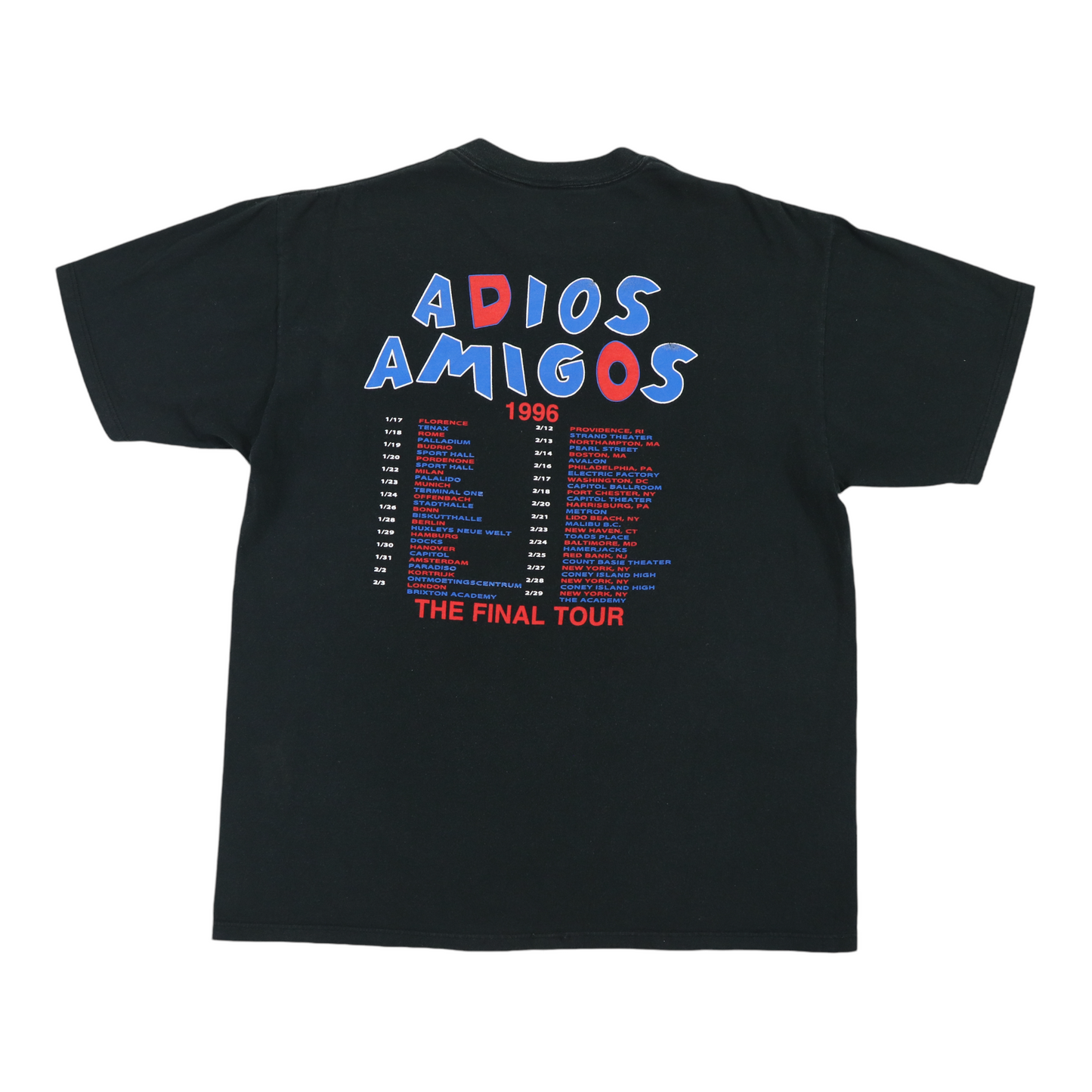 1996 Ramones Adios Amigos Final Tour Shirt