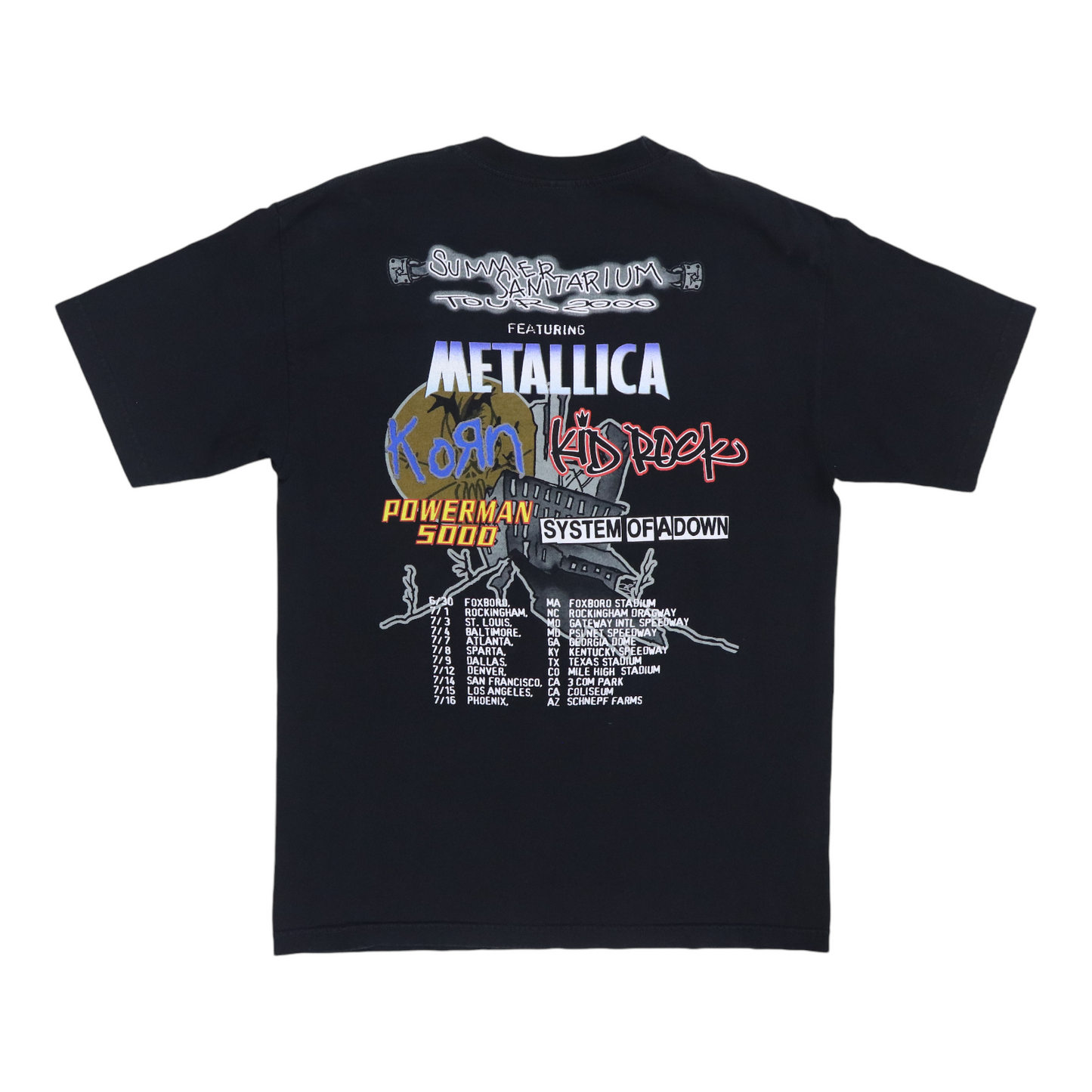 2000 Metallica Summer Sanitarium Tour Shirt