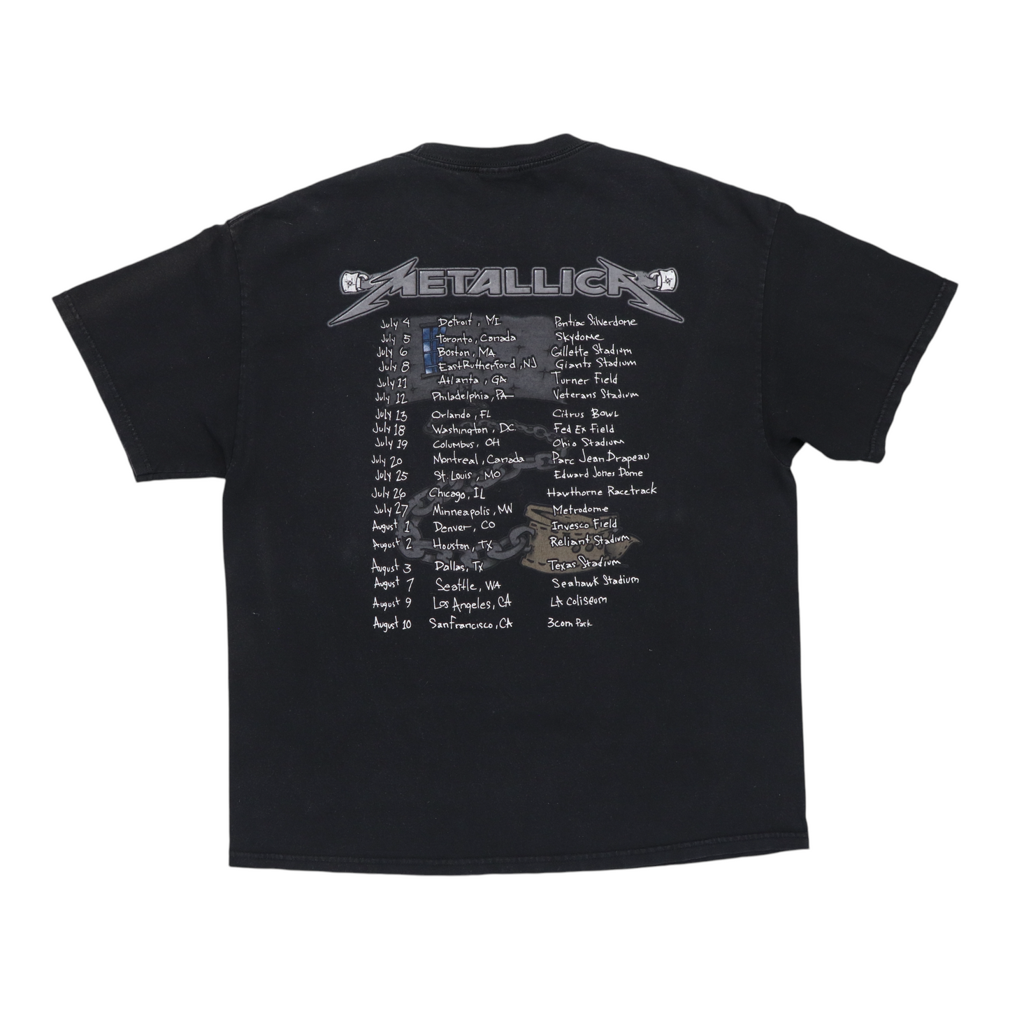 2003 Metallica Summer Sanitarium Tour Shirt