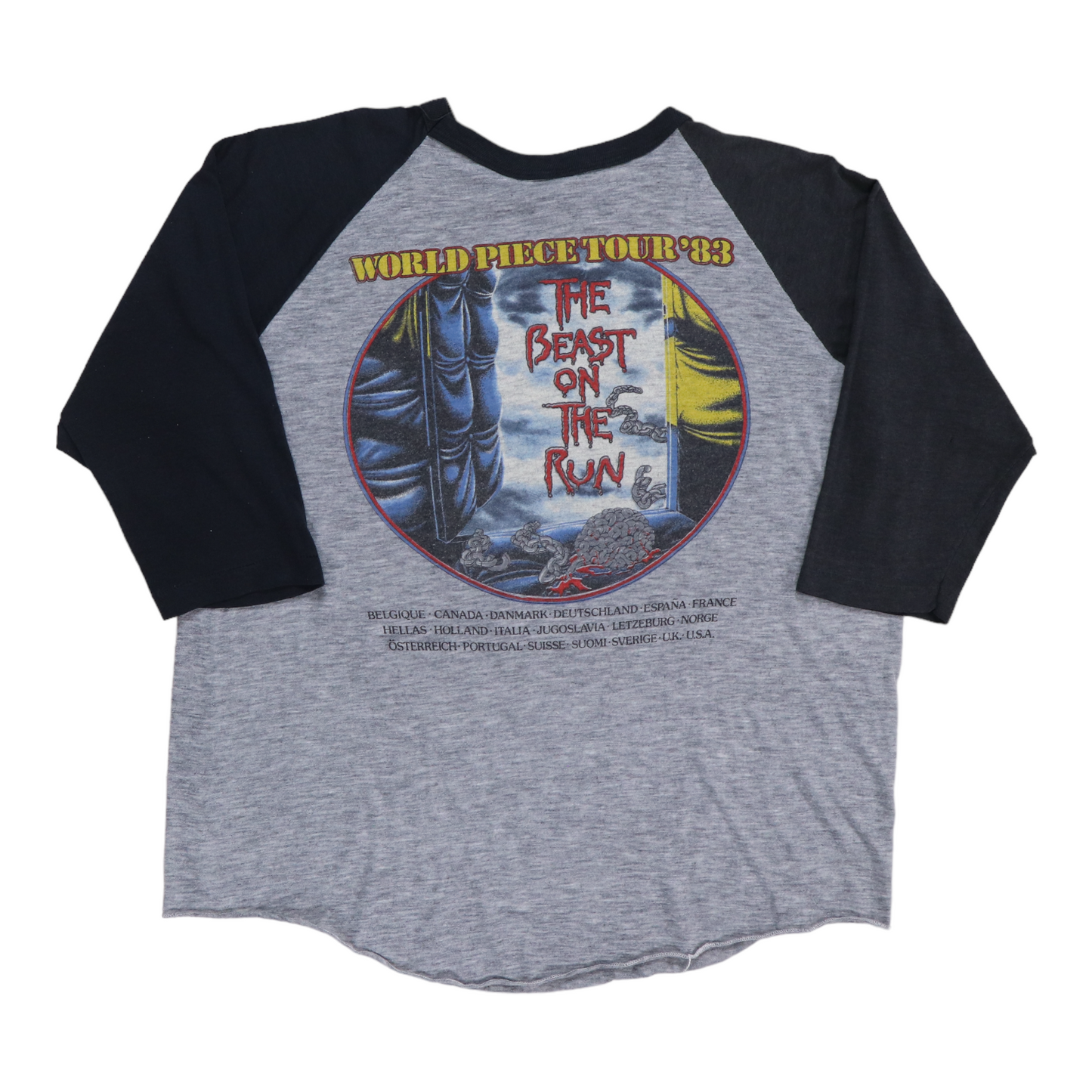 1983 Iron Maiden World Piece Tour Jersey Shirt