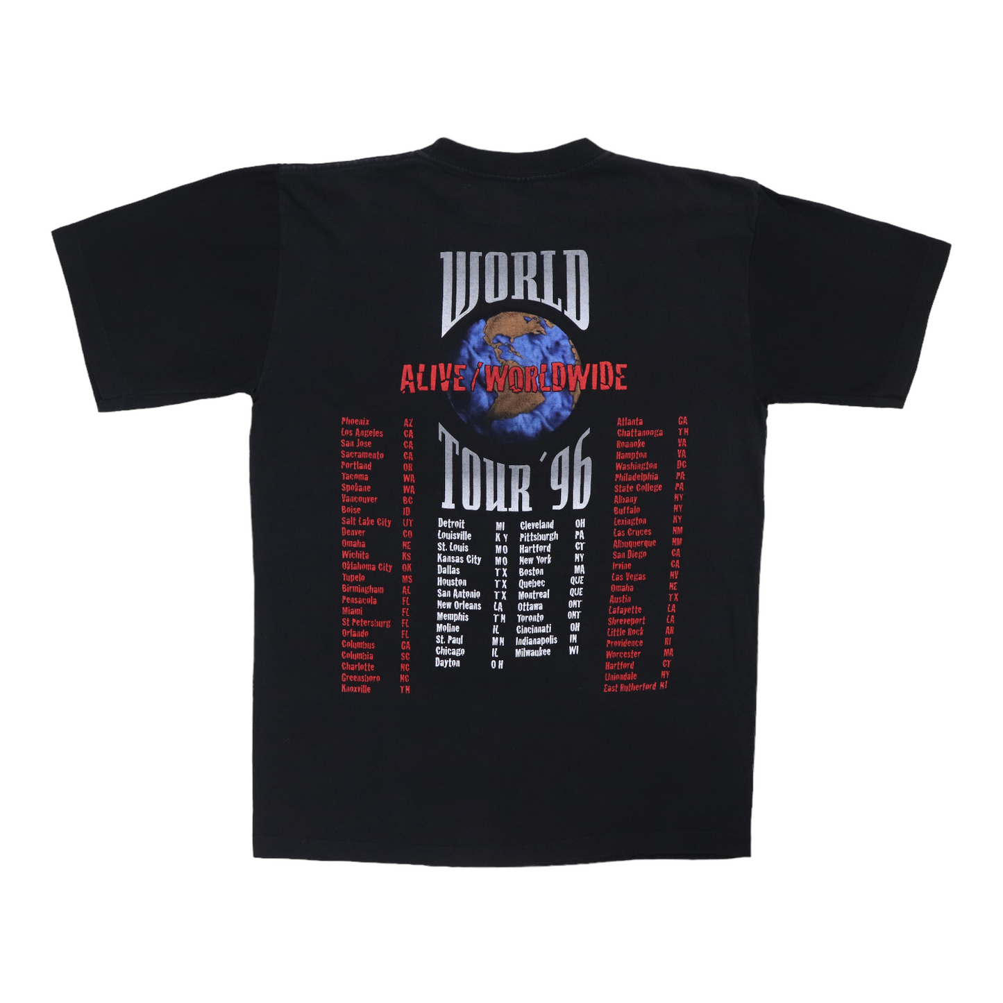 1996 Kiss World Alive Tour Shirt