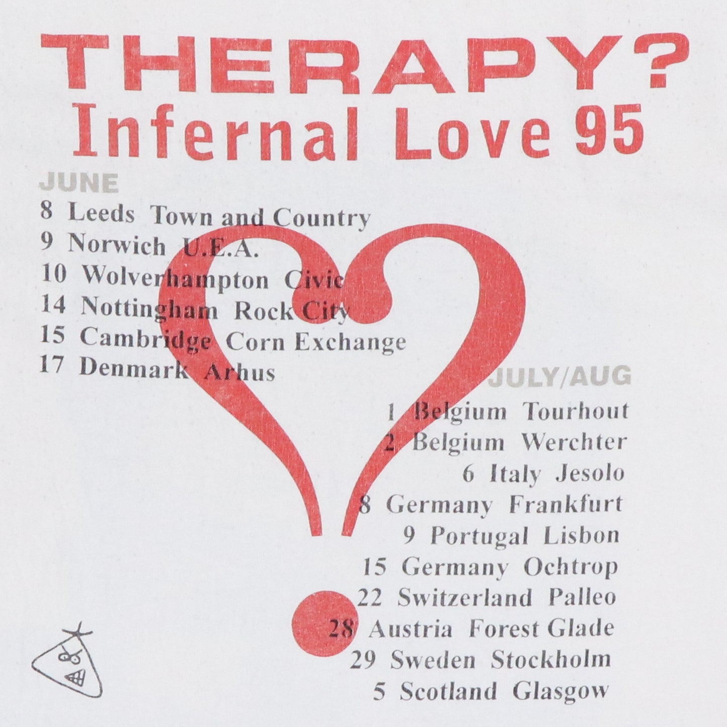 1995 Therapy? Infernal Love Tour Shirt