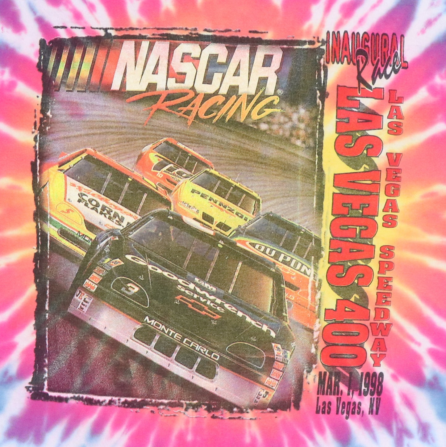 1998 Nascar Racing Las Vegas 400 Tie Dye Shirt